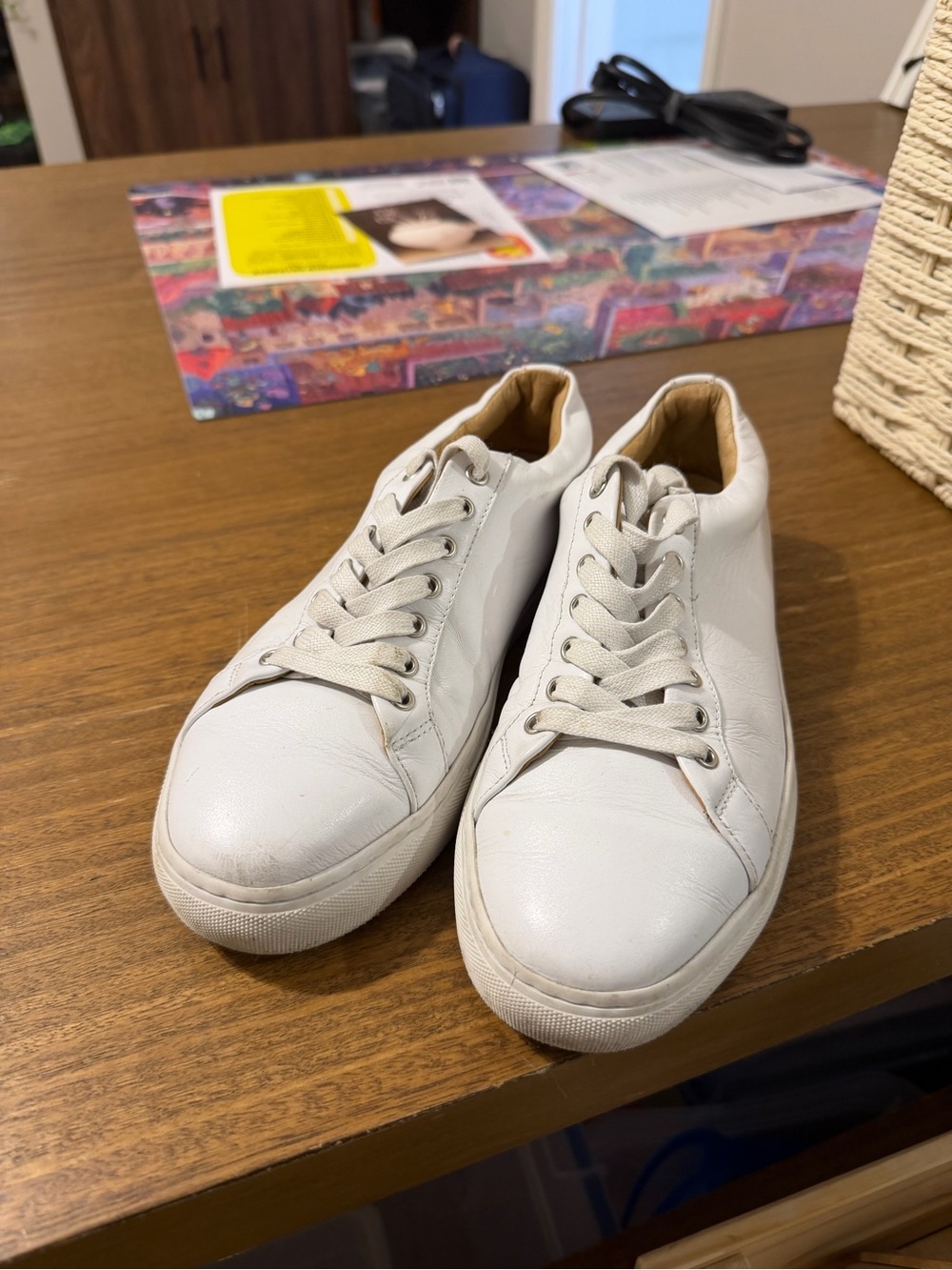 Thursday White Leather Lace-Up Sneakers